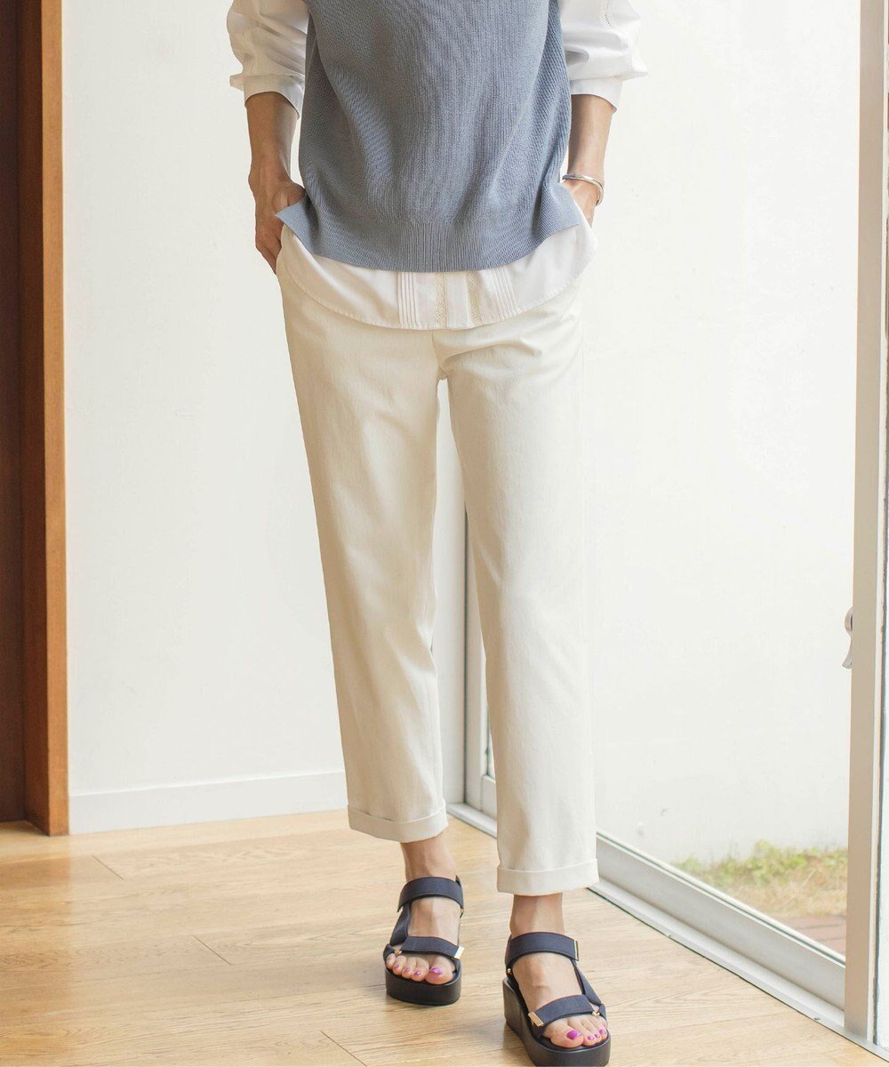 【ジェイ プレス/J.PRESS】の【洗える・吸水速乾】麻シェルドライ テーパード パンツ インテリア・キッズ・メンズ・レディースファッション・服の通販 founy(ファニー) 　ファッション　Fashion　レディースファッション　WOMEN　パンツ　Pants　春　Spring　洗える　Washable　クロップド　Cropped　吸水　Water Absorption　テーパード　Tapered　トレンド　Trend　羽織　Haori　S/S・春夏　Ss・Spring/Summer　おすすめ　Recommend　夏　Summer　アイボリー系|ID: prp329100004532913 ipo3291000000032040174