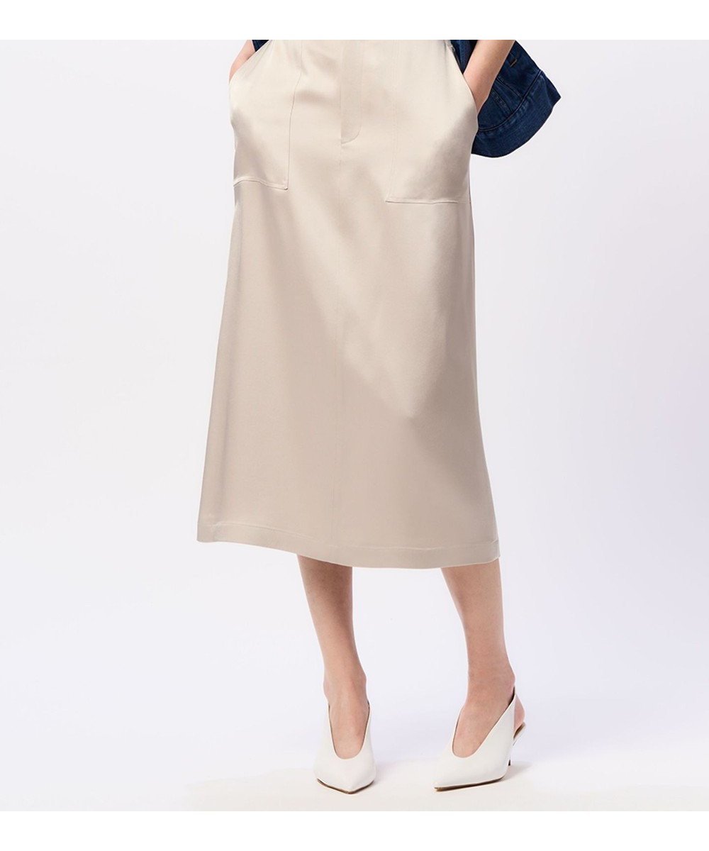 【23区/NIJYUSANKU】のドレープサテン スカート 人気、トレンドファッション・服の通販 founy(ファニー) 　ファッション　Fashion　レディースファッション　Fashion for Women　スカート　Skirts　2024年　2024　2024春夏・S/S　Spring/Summer 2024 SS24　サテン　Satin, Glossy Fabric　シンプル　Simple, Minimal　セットアップ　Set-Up, Coordinated Outfit　ダブル　Double, Double-Breasted　ドレープ　Drape, Draping Fabric　ブルゾン　Blouson, Bomber Jacket　リラックス　Relax, Relaxed Fit　ヴィンテージ　Vintage Style　エレガント 上品　Elegant　夏　Summer　春　Spring　S/S・春夏　SS, Spring/Summer, Warm Season　 other-1|ID: prp329100004533031 ipo3291000000032686489