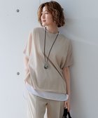 【23区/NIJYUSANKU】の【洗える】ライトシアーニット プルオーバー ベージュ系|ID: prp329100004533034 ipo3291000000032636157