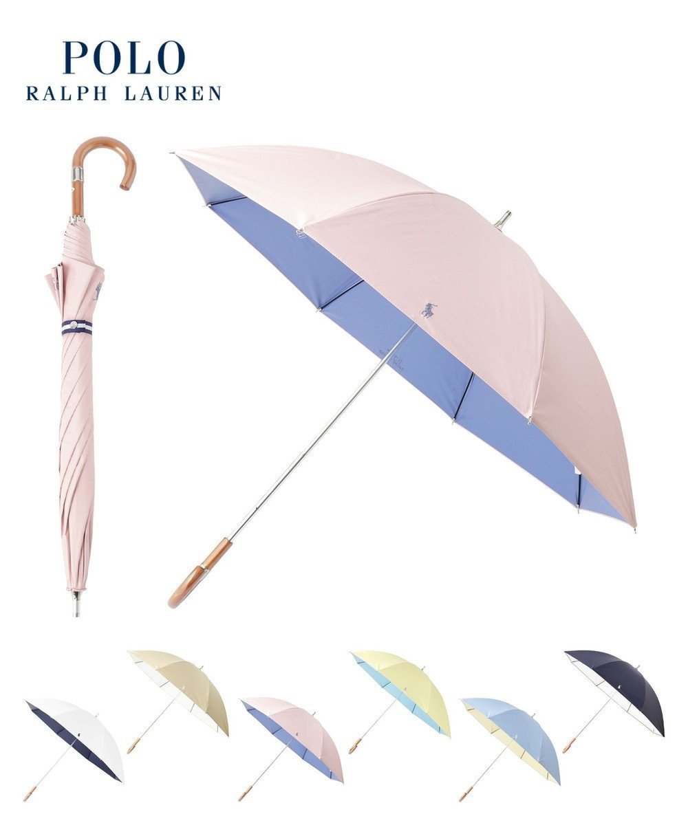 【ムーンバット/MOONBAT】の【軽量】POLO RALPH LAUREN 晴雨兼用日傘 長傘 PP刺繍/一級遮光 遮熱 UV インテリア・キッズ・メンズ・レディースファッション・服の通販 founy(ファニー) 　ファッション　Fashion　レディースファッション　WOMEN　傘 / レイングッズ　Umbrellas/Rainwear　アイビー　Ivy　ニューヨーク　New York　傘　Umbrella　日傘　Parasol　軽量　Lightweight　ピンク×ラベンダー|ID: prp329100004533046 ipo3291000000032040747