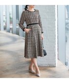【ティアクラッセ/Tiaclasse】の【安田美沙子さん着用・新色追加】配色ツイードワンピース ベージュ|ID: prp329100004533152 ipo3291000000035723405