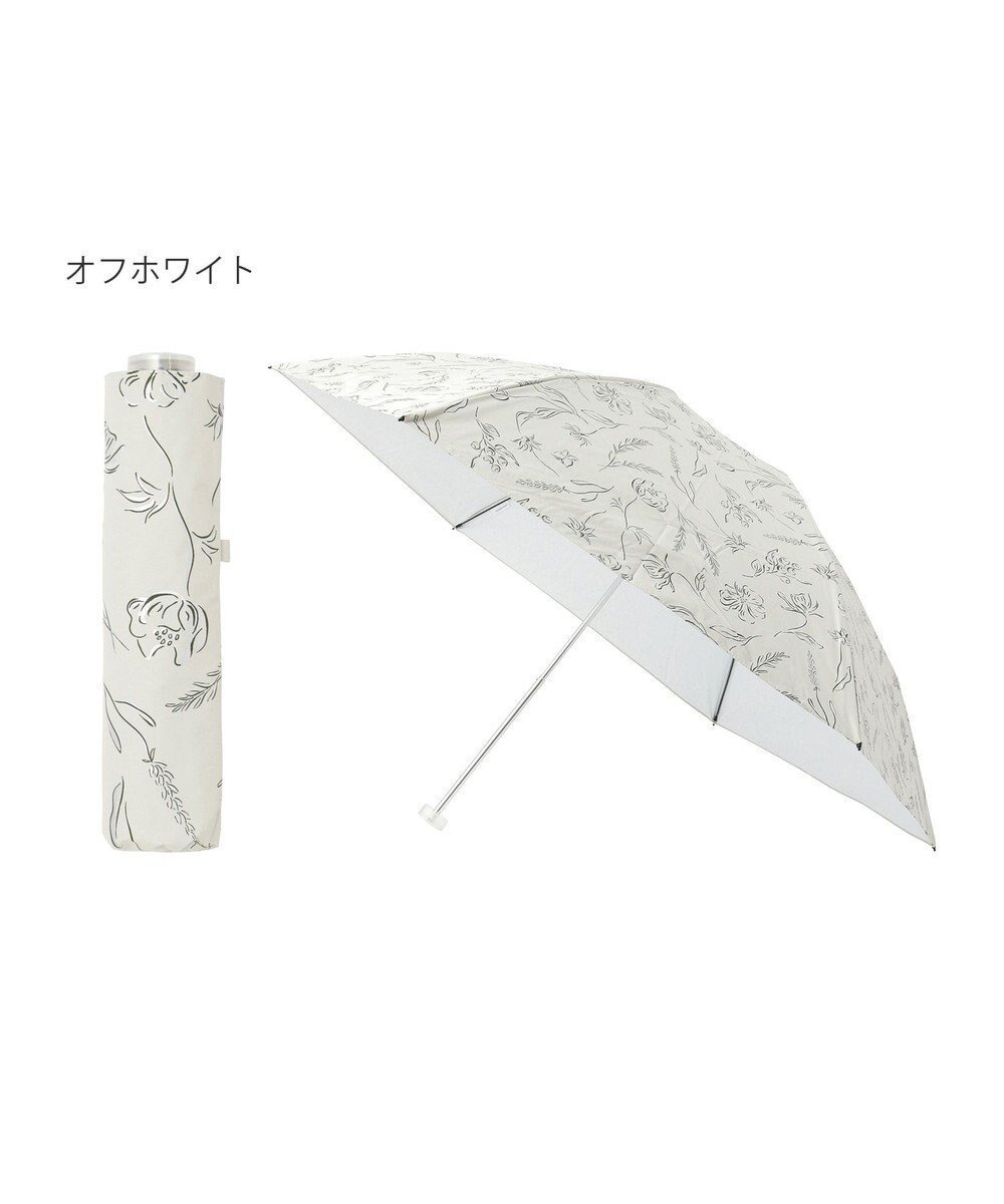 【ムーンバット/MOONBAT】のFuwacool(フワクール) フワクールホワイト 晴雨兼用日傘 折りたたみ傘 シャイニープランツ 軽量 一級遮光/遮熱/UV インテリア・キッズ・メンズ・レディースファッション・服の通販 founy(ファニー) 　ファッション　Fashion　レディースファッション　WOMEN　傘 / レイングッズ　Umbrellas/Rainwear　プリント　Print　傘　Umbrella　日傘　Parasol　軽量　Lightweight　オフホワイト|ID: prp329100004533194 ipo3291000000032133787