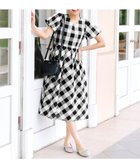 【ティアクラッセ/Tiaclasse】の【袖が選べる・洗える】大柄ギンガムチェックワンピース 半袖:ブラック|ID: prp329100004533226 ipo3291000000034515489