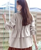 【ティアクラッセ/Tiaclasse】の【洗える】バックドロストフリルブルゾン グレージュ|ID: prp329100004533231 ipo3291000000033681317