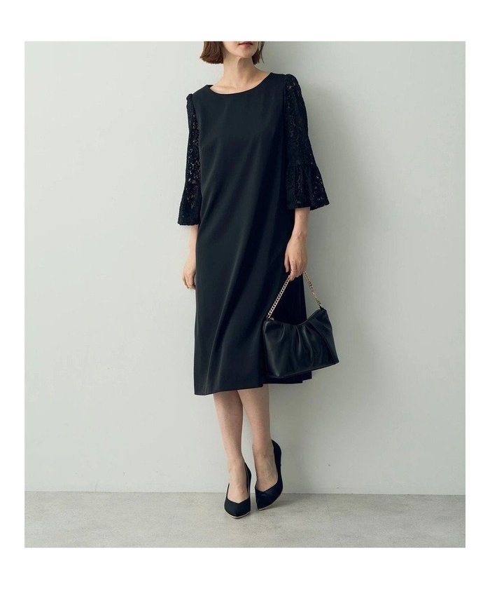 【イェッカ ヴェッカ/YECCA VECCA】のレース切替ベルスリーブドレス インテリア・キッズ・メンズ・レディースファッション・服の通販 founy(ファニー) https://founy.com/ ファッション Fashion レディースファッション WOMEN ワンピース Dress ドレス Party Dresses サテン Satin ストレッチ Stretch スリーブ Sleeve ドレス Dress ポケット Pocket レース Race 切替 Switching A/W・秋冬 Aw・Autumn/Winter・Fw・Fall-Winter |ID: prp329100004533235 ipo3291000000032041503