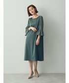 【イェッカ ヴェッカ/YECCA VECCA】のレース切替ベルスリーブドレス Green|ID: prp329100004533235 ipo3291000000032041507
