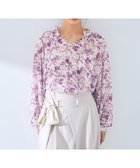 【イェッカ ヴェッカ/YECCA VECCA】のボタニカル柄シアージャガードブラウス Purple|ID: prp329100004533238 ipo3291000000032041518