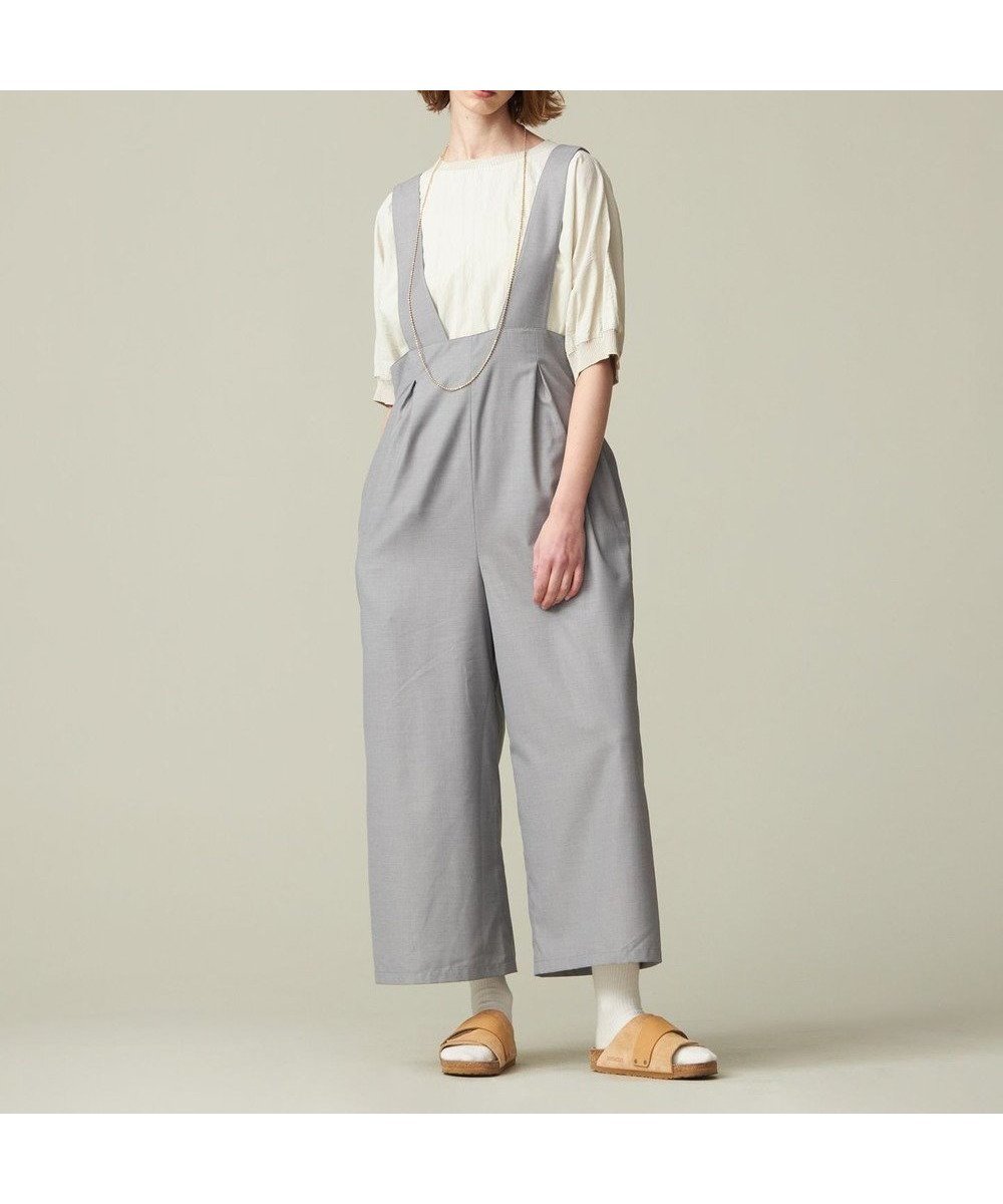 【ジェイプレスヨークストリート/J.PRESS YORK STREET】の【WOMEN】ハイウエストサロペット インテリア・キッズ・メンズ・レディースファッション・服の通販 founy(ファニー) 　ファッション　Fashion　レディースファッション　WOMEN　ワンピース　Dress　オールインワン ワンピース　All In One Dress　サロペット　Salopette　おすすめ　Recommend　インナー　Inner　サロペット　Overalls　スウェット　Sweat　ツイル　Twill　ドレープ　Drape　夏　Summer　春　Spring　S/S・春夏　Ss・Spring/Summer　ライトグレー系|ID: prp329100004533242 ipo3291000000032041527