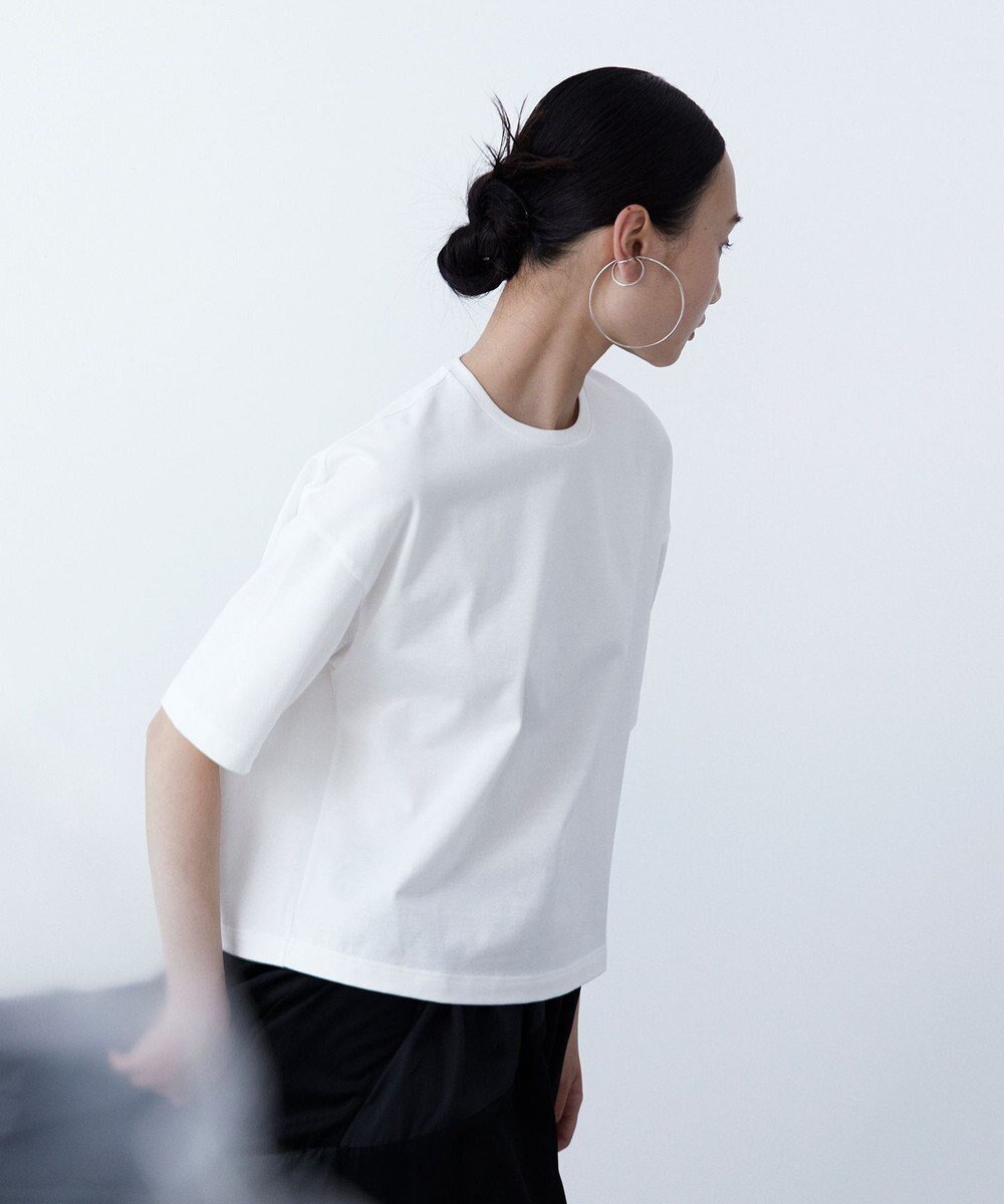 【シトム/SITOM】のクロップド Tシャツ インテリア・キッズ・メンズ・レディースファッション・服の通販 founy(ファニー) 　ファッション　Fashion　レディースファッション　WOMEN　トップス・カットソー　Tops/Tshirt　シャツ/ブラウス　Shirts/Blouses　ロング / Tシャツ　T-Shirts　カットソー　Cut and Sewn　アクセサリー　Accessories　春　Spring　洗える　Washable　カットソー　Cut And Sew　クロップド　Cropped　ダメージ　Damage　バランス　Balance　パターン　Pattern　ワイド　Wide　S/S・春夏　Ss・Spring/Summer　おすすめ　Recommend　夏　Summer　エレガント 上品　Elegant　ビジネス 仕事 通勤　Business　ホワイト|ID: prp329100004533315 ipo3291000000032282166