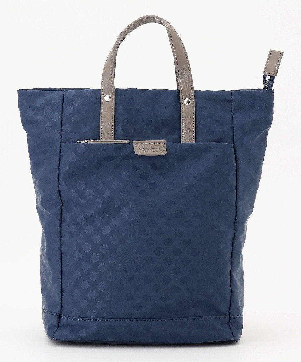 【イザック/Y'SACCS】のドットジャカード トート型リュック インテリア・キッズ・メンズ・レディースファッション・服の通販 founy(ファニー) 　ファッション　Fashion　レディースファッション　WOMEN　バッグ　Bag　アウトドア　Outdoor　コンパクト　Compact　傘　Umbrella　ジャカード　Jacquard　スマート　Smart　財布　Wallet　デイパック　Daypack　トラベル　Travel　ドット　Dot　定番　Standard　人気　Popularity　プリント　Print　ポケット　Pocket　ポーチ　Pouch　無地　Plain Color　リュック　Ruck Sack　再入荷　Restock/Back In Stock/Re Arrival　エレガント 上品　Elegant　ネイビー|ID: prp329100004533378 ipo3291000000032148445