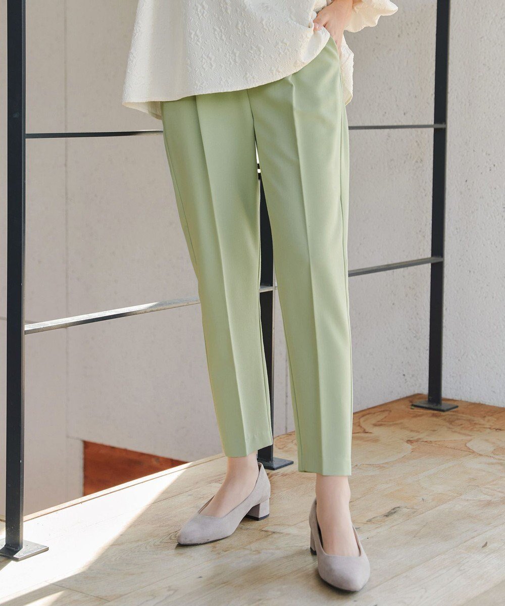 【ティアクラッセ/Tiaclasse】の【小倉優子さん着用・洗える】カラーテーパードパンツ インテリア・キッズ・メンズ・レディースファッション・服の通販 founy(ファニー) 　ファッション　Fashion　レディースファッション　Fashion for Women　パンツ　Pants & Trousers　洗える　Machine Washable　シューズ　Shoes, Footwear　ストレッチ　Stretch, Stretchy Fabric　チュニック　Tunic, Long Top　ツイル　Twist, Twisted Detail　フェイク　Faux, Fake　フリル　Frill, Ruffle　ポケット　Pocket, Pocket Detail　ループ　Loop, Loop Knit　楽ちん　Easy Fit, Comfortable　A/W・秋冬　Autumn/Winter　S/S・春夏　SS, Spring/Summer, Warm Season　再入荷　Restock / Back in Stock　夏　Summer　新作・新入荷　New Arrivals / New In　ビジネス 仕事 通勤　Business / Work / Commuting　ミント|ID: prp329100004533423 ipo3291000000035647617