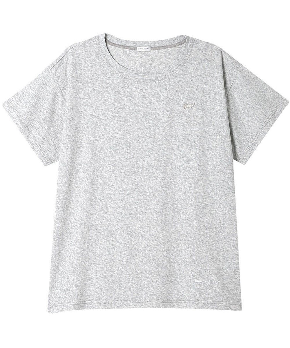 【ツモリチサト スリープ/tsumori chisato SLEEP】のツモリチサト トップス 4分袖 綿混(本体) 綿ベア天竺素材 Tシャツ レディース UTT155 /ワコール インテリア・キッズ・メンズ・レディースファッション・服の通販 founy(ファニー) 　ファッション　Fashion　レディースファッション　Ladies' Fashion Online　トップス・カットソー　Tops/Tshirt　シャツ/ブラウス　Shirts/Blouses　ロング / Tシャツ　T-Shirts　ストレッチ　Stretch　パジャマ　Pajamas　グレー|ID: prp329100004533443 ipo3291000000032616887