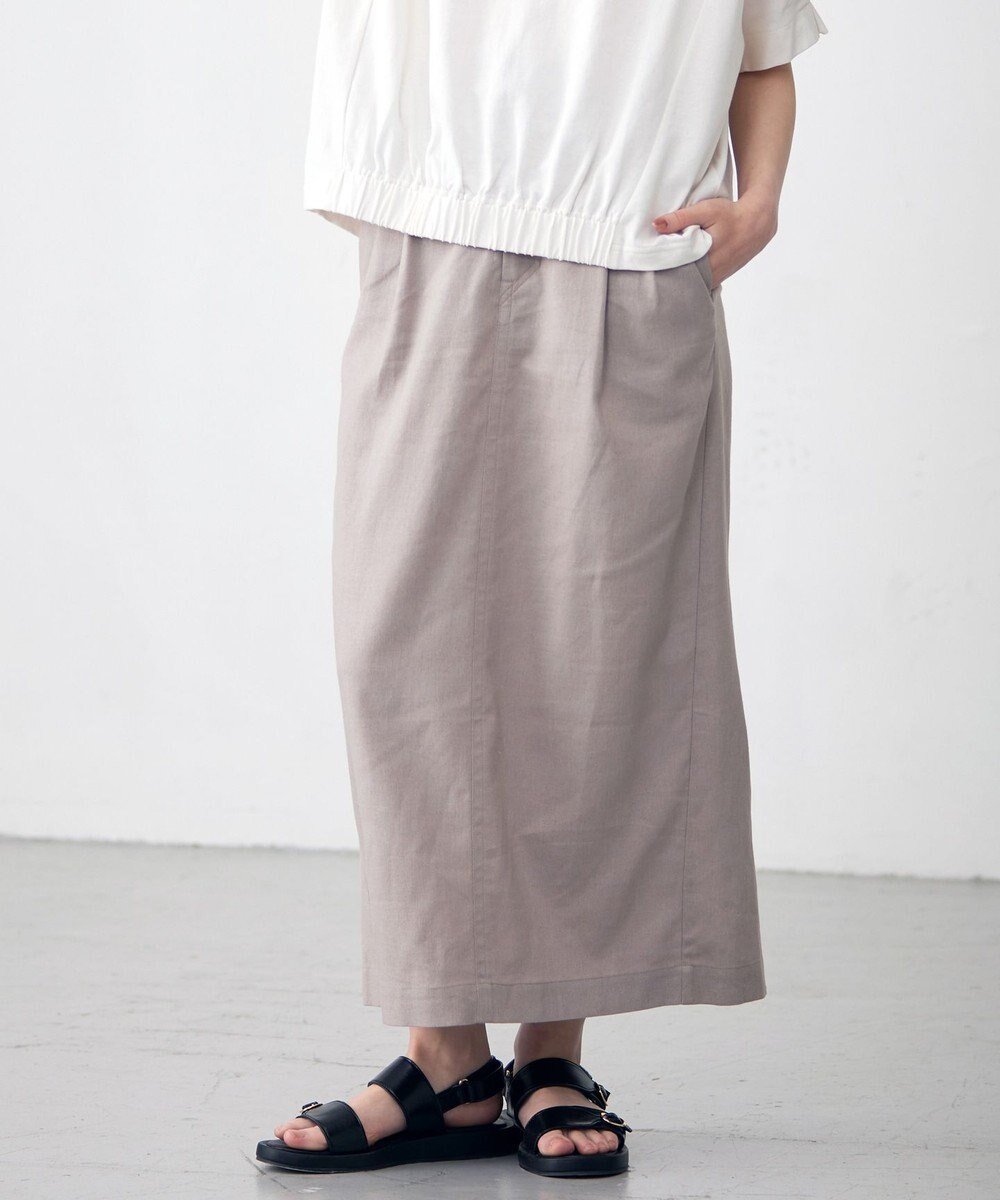 【ジェイプレスヨークストリート/J.PRESS YORK STREET】の【WOMEN】グルカ ロングスカート インテリア・キッズ・メンズ・レディースファッション・服の通販 founy(ファニー) 　ファッション　Fashion　レディースファッション　WOMEN　スカート　Skirt　ロングスカート　Long Skirt　ポンチョ　Poncho　リネン　Linen　ロング　Long　吸水　Water Absorption　夏　Summer　春　Spring　S/S・春夏　Ss・Spring/Summer　ベージュ系|ID: prp329100004533490 ipo3291000000032042537