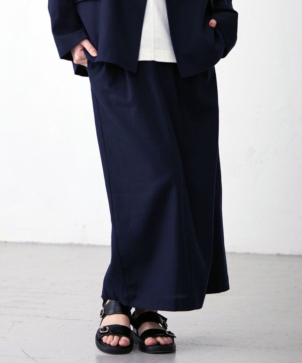 【ジェイプレスヨークストリート/J.PRESS YORK STREET】の【WOMEN】グルカ ロングスカート インテリア・キッズ・メンズ・レディースファッション・服の通販 founy(ファニー) 　ファッション　Fashion　レディースファッション　WOMEN　スカート　Skirt　ロングスカート　Long Skirt　ポンチョ　Poncho　リネン　Linen　ロング　Long　吸水　Water Absorption　夏　Summer　春　Spring　S/S・春夏　Ss・Spring/Summer　ネイビー系|ID: prp329100004533490 ipo3291000000032042538