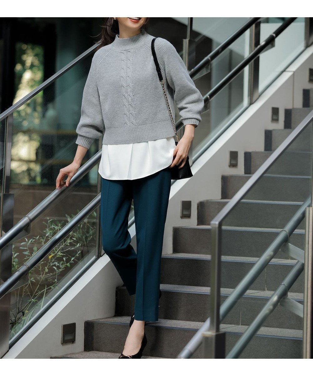 【エニィ スィス/any SiS】の【大人百花掲載 ヨンアさん着用】シリーズ累計7万本突破!サーモ2WAYストレッチ テーパードパンツ インテリア・キッズ・メンズ・レディースファッション・服の通販 founy(ファニー) 　ファッション　Fashion　レディースファッション　Fashion for Women　パンツ　Pants & Trousers　ギャザー　Gathered, Ruffled　今季　This Season, Current Season　ジャケット　Jacket, Outerwear　ストレッチ　Stretch, Stretchy Fabric　スニーカー　Sneakers, Trainers　センター　Center, Center Line　チェック　Check, Plaid, Tartan　定番　Standard, Basic Item　人気　Popular, Best Seller　ポケット　Pocket, Pocket Detail　A/W・秋冬　Autumn/Winter　おすすめ　Recommended / Our Picks　ディープグリーン|ID: prp329100004533510 ipo3291000000035647448