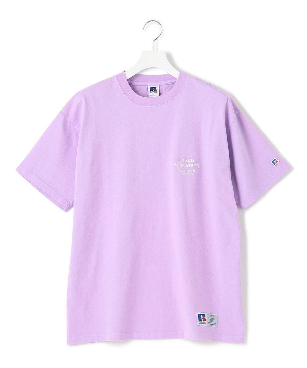 【ジェイプレスヨークストリート/J.PRESS YORK STREET】の【UNISEX】RUSSELL×YORK STREET ロゴTシャツ インテリア・キッズ・メンズ・レディースファッション・服の通販 founy(ファニー) 　ファッション　Fashion　レディースファッション　WOMEN　トップス・カットソー　Tops/Tshirt　シャツ/ブラウス　Shirts/Blouses　ロング / Tシャツ　T-Shirts　カットソー　Cut and Sewn　アメリカン　American　春　Spring　カットソー　Cut And Sew　スポーツ　Sports　定番　Standard　プリント　Print　半袖　Short Sleeve　ユニセックス　Unisex　ラッセル　Russell　ラバー　Rubber　S/S・春夏　Ss・Spring/Summer　夏　Summer　ふじ色系|ID: prp329100004533535 ipo3291000000032042748