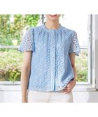 【ティアクラッセ/Tiaclasse】の【洗える】チュールレースブラウス サックス|ID: prp329100004533549 ipo3291000000032495996