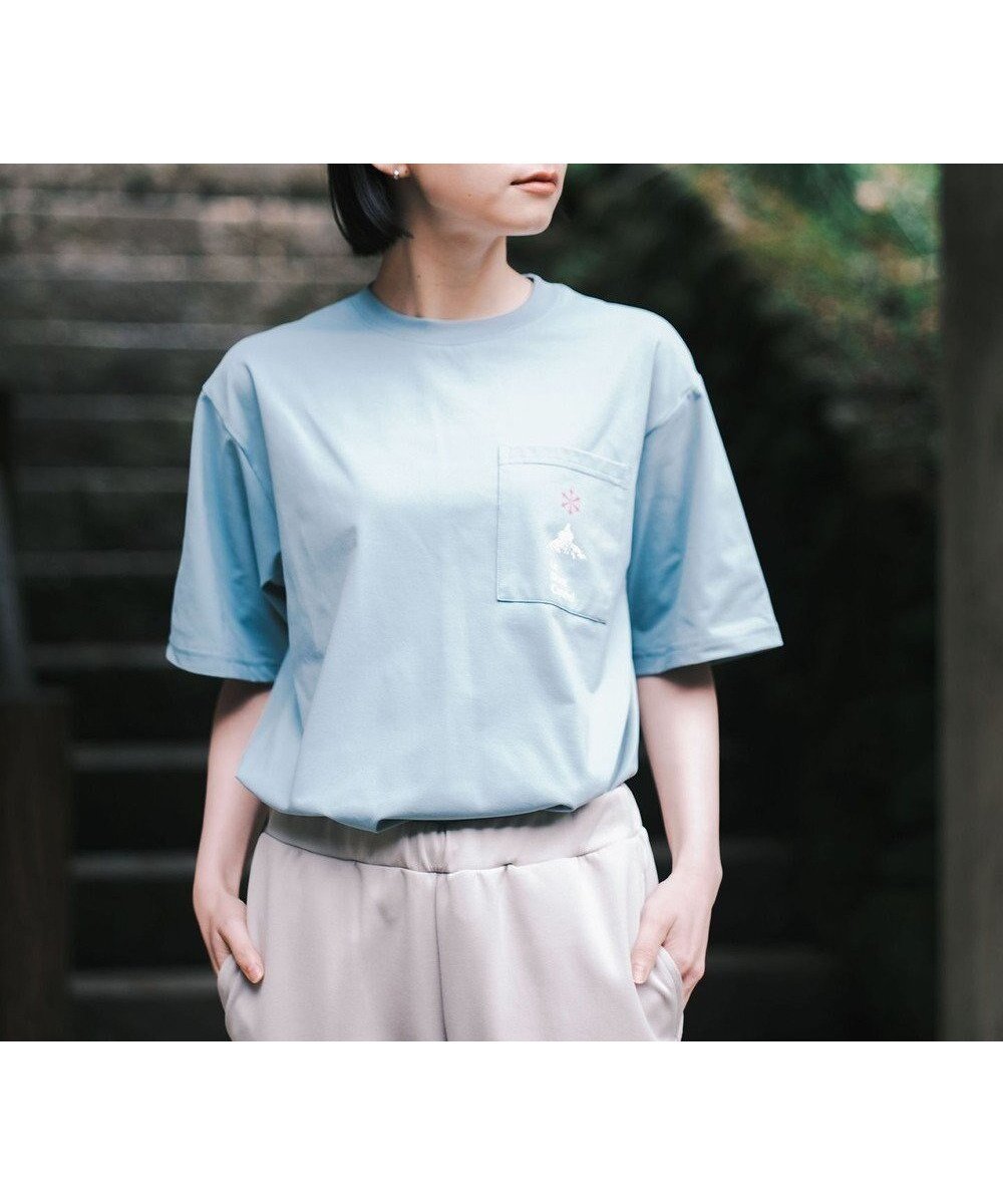 【シェアパーク/SHARE PARK】の【UVカット・吸水速乾・ストレッチ・軽量 】ロゴポケットTシャツ(S・Mサイズ) インテリア・キッズ・メンズ・レディースファッション・服の通販 founy(ファニー) 　ファッション　Fashion　レディースファッション　WOMEN　トップス・カットソー　Tops/Tshirt　シャツ/ブラウス　Shirts/Blouses　ロング / Tシャツ　T-Shirts　カットソー　Cut and Sewn　春　Spring　カットソー　Cut And Sew　吸水　Water Absorption　軽量　Lightweight　シンプル　Simple　ストレッチ　Stretch　フランス　France　フロント　Front　プリント　Print　ベーシック　Basic　ポケット　Pocket　リラックス　Relax　ワーク　Work　S/S・春夏　Ss・Spring/Summer　再入荷　Restock/Back In Stock/Re Arrival　夏　Summer　サックスブルー系|ID: prp329100004533592 ipo3291000000032042953