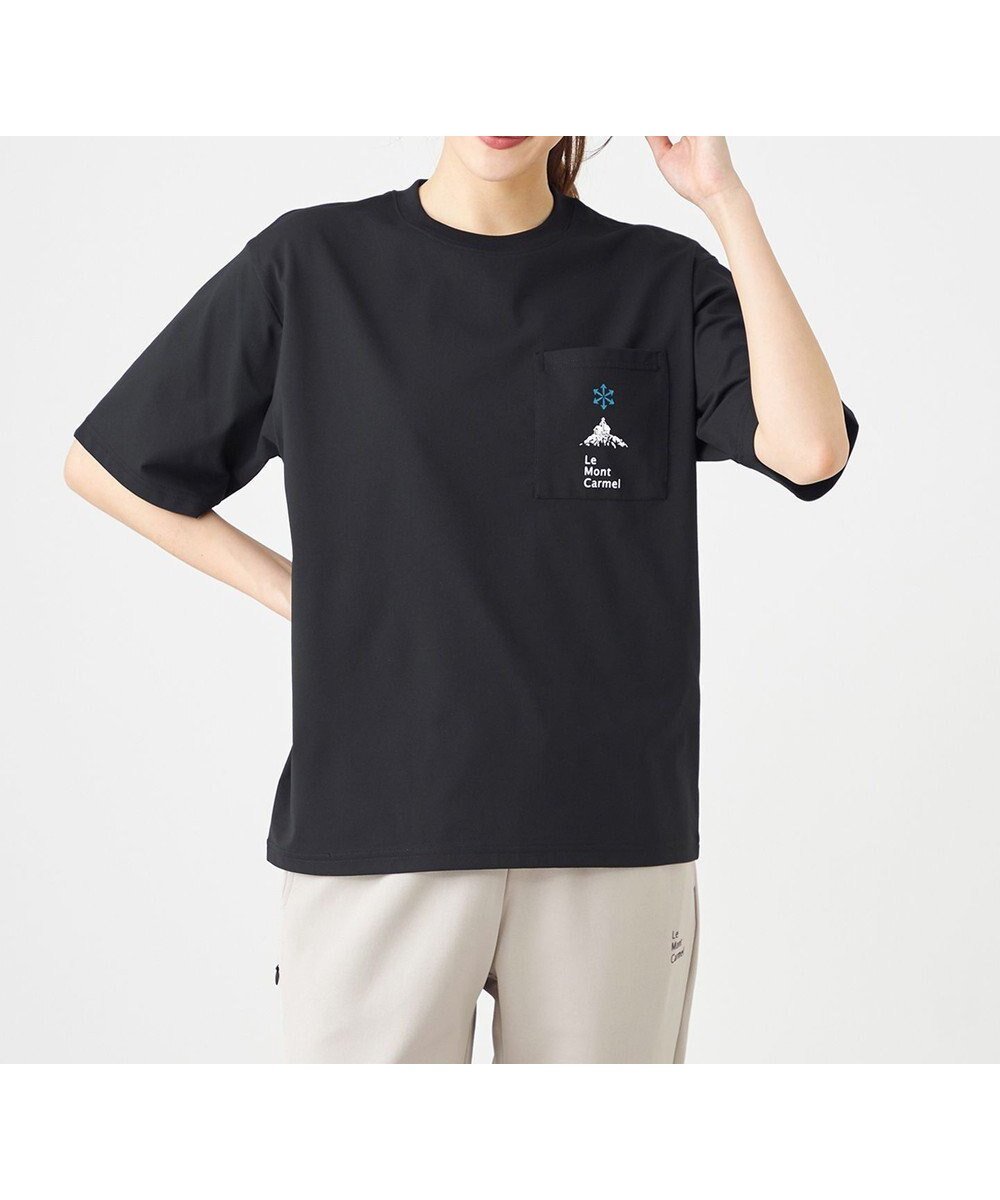【シェアパーク/SHARE PARK】の【UVカット・吸水速乾・ストレッチ・軽量 】ロゴポケットTシャツ(S・Mサイズ) インテリア・キッズ・メンズ・レディースファッション・服の通販 founy(ファニー) 　ファッション　Fashion　レディースファッション　WOMEN　トップス・カットソー　Tops/Tshirt　シャツ/ブラウス　Shirts/Blouses　ロング / Tシャツ　T-Shirts　カットソー　Cut and Sewn　春　Spring　カットソー　Cut And Sew　吸水　Water Absorption　軽量　Lightweight　シンプル　Simple　ストレッチ　Stretch　フランス　France　フロント　Front　プリント　Print　ベーシック　Basic　ポケット　Pocket　リラックス　Relax　ワーク　Work　S/S・春夏　Ss・Spring/Summer　再入荷　Restock/Back In Stock/Re Arrival　夏　Summer　ブラック系|ID: prp329100004533592 ipo3291000000032042968