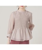 【エニィ スィス/any SiS】の【洗える】オーガンジーシャーリング ブラウス ライトブレ―|ID: prp329100004533662 ipo3291000000034308468