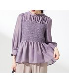 【エニィ スィス/any SiS】の【洗える】オーガンジーシャーリング ブラウス プラム|ID: prp329100004533662 ipo3291000000034308469