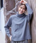 【ティアクラッセ/Tiaclasse】の【安田美沙子さん着用・選べる2type】ラグランニットトップス タートルネック:ブルー|ID: prp329100004533687 ipo3291000000035568082
