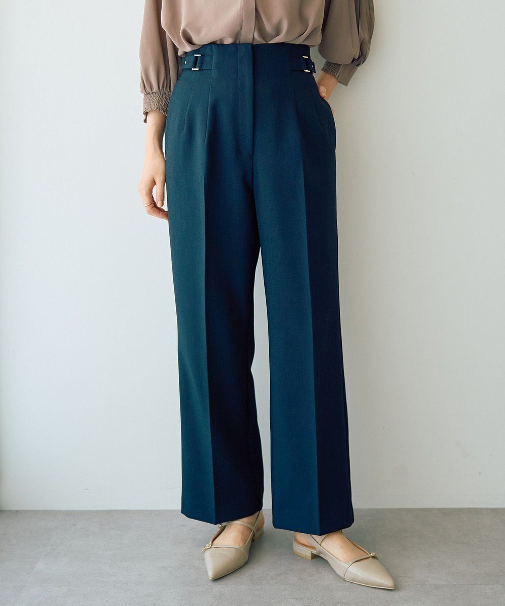 【イェッカ ヴェッカ/YECCA VECCA】のサイドベルテッドパンツ インテリア・キッズ・メンズ・レディースファッション・服の通販 founy(ファニー) 　ファッション　Fashion　レディースファッション　Fashion for Women　パンツ　Pants & Trousers　おすすめ　Recommended / Our Picks　スラックス　Slacks, Dress Pants　ポケット　Pocket, Pocket Detail　ロング　Long, Long-Length　A/W・秋冬　Autumn/Winter　Navy|ID: prp329100004533714 ipo3291000000036298869