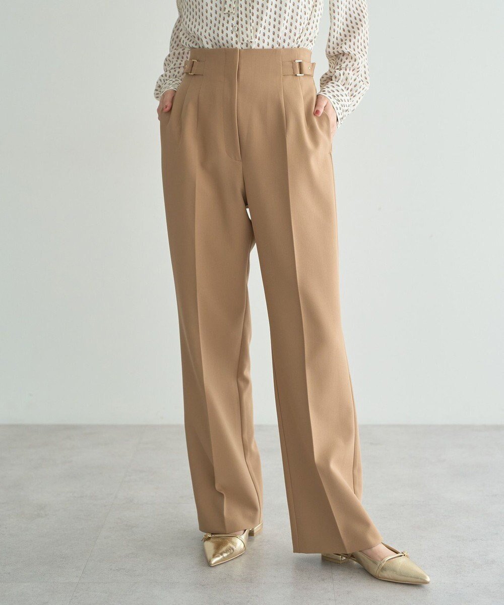 【イェッカ ヴェッカ/YECCA VECCA】のサイドベルテッドパンツ インテリア・キッズ・メンズ・レディースファッション・服の通販 founy(ファニー) 　ファッション　Fashion　レディースファッション　Fashion for Women　パンツ　Pants & Trousers　おすすめ　Recommended / Our Picks　スラックス　Slacks, Dress Pants　ポケット　Pocket, Pocket Detail　ロング　Long, Long-Length　A/W・秋冬　Autumn/Winter　Beige|ID: prp329100004533714 ipo3291000000036298871