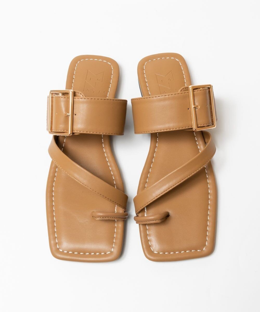 【ボントレ/BONTRE】の【MIONOTIS/ミオノティス】ビックバックルフラットサンダル/643B インテリア・キッズ・メンズ・レディースファッション・服の通販 founy(ファニー) 　ファッション　Fashion　レディースファッション　Ladies' Fashion Online　バッグ　Bag　サンダル　Sandals　シューズ　Shoes　スクエア　Square　トレンド　Trend　フラット　Flat　夏　Summer　春　Spring　S/S・春夏　Ss・Spring/Summer　ブラウン|ID: prp329100004533718 ipo3291000000032667192