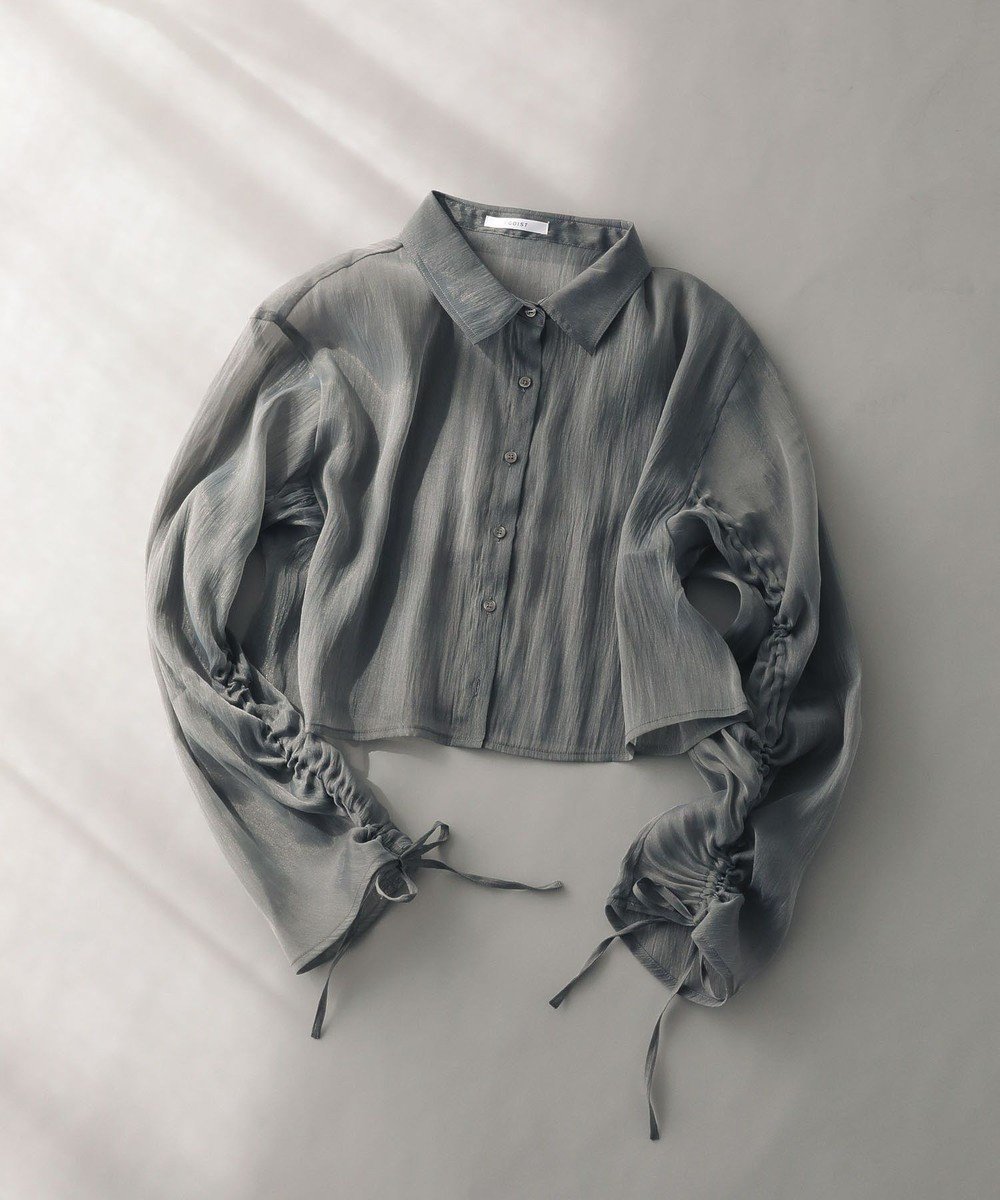 【グリーンパークス/Green Parks】のEGOISTドロストシアーシャツ インテリア・キッズ・メンズ・レディースファッション・服の通販 founy(ファニー) 　ファッション　Fashion　レディースファッション　WOMEN　トップス・カットソー　Tops/Tshirt　シャツ/ブラウス　Shirts/Blouses　シアー　Sheer　トレンド　Trend　フェミニン　Feminine　ポケット　Pocket　夏　Summer　春　Spring　S/S・春夏　Ss・Spring/Summer　Gray|ID: prp329100004533783 ipo3291000000032276319