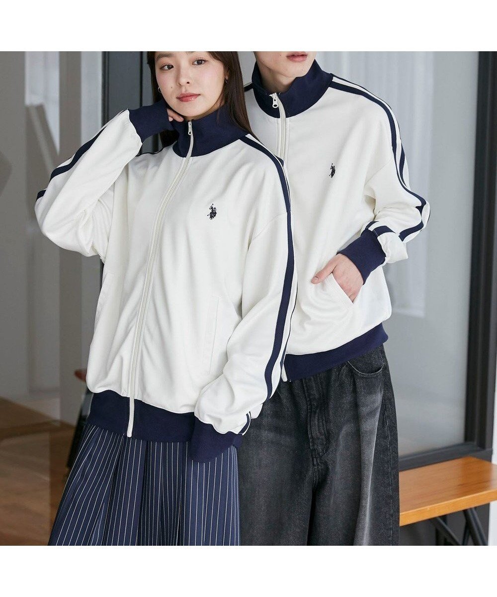 【ウィゴー/WEGO】の【ユニセックス着用ITEM/追加カラー】U.S. POLO ASSN.ライントラックジャケット インテリア・キッズ・メンズ・レディースファッション・服の通販 founy(ファニー) 　ファッション　Fashion　レディースファッション　WOMEN　アウター　Coat Outerwear　ジャケット　Jackets　ブルゾン　Blouson/Jackets　インナー　Inner　春　Spring　秋　Autumn/Fall　今季　This Season　ジップ　Zip　ジャケット　Jacket　スウェット　Sweat　ストレート　Straight　スポーツ　Sports　スマホ　Smartphone　デニム　Denim　トレンド　Trend　フィット　Fit　フェミニン　Feminine　ブルゾン　Blouson　別注　Special Order　ミックス　Mix　ルーズ　Loose　ロング　Long　ワンポイント　One Point　S/S・春夏　Ss・Spring/Summer　おすすめ　Recommend　夏　Summer　オフホワイト|ID: prp329100004533824 ipo3291000000032043873