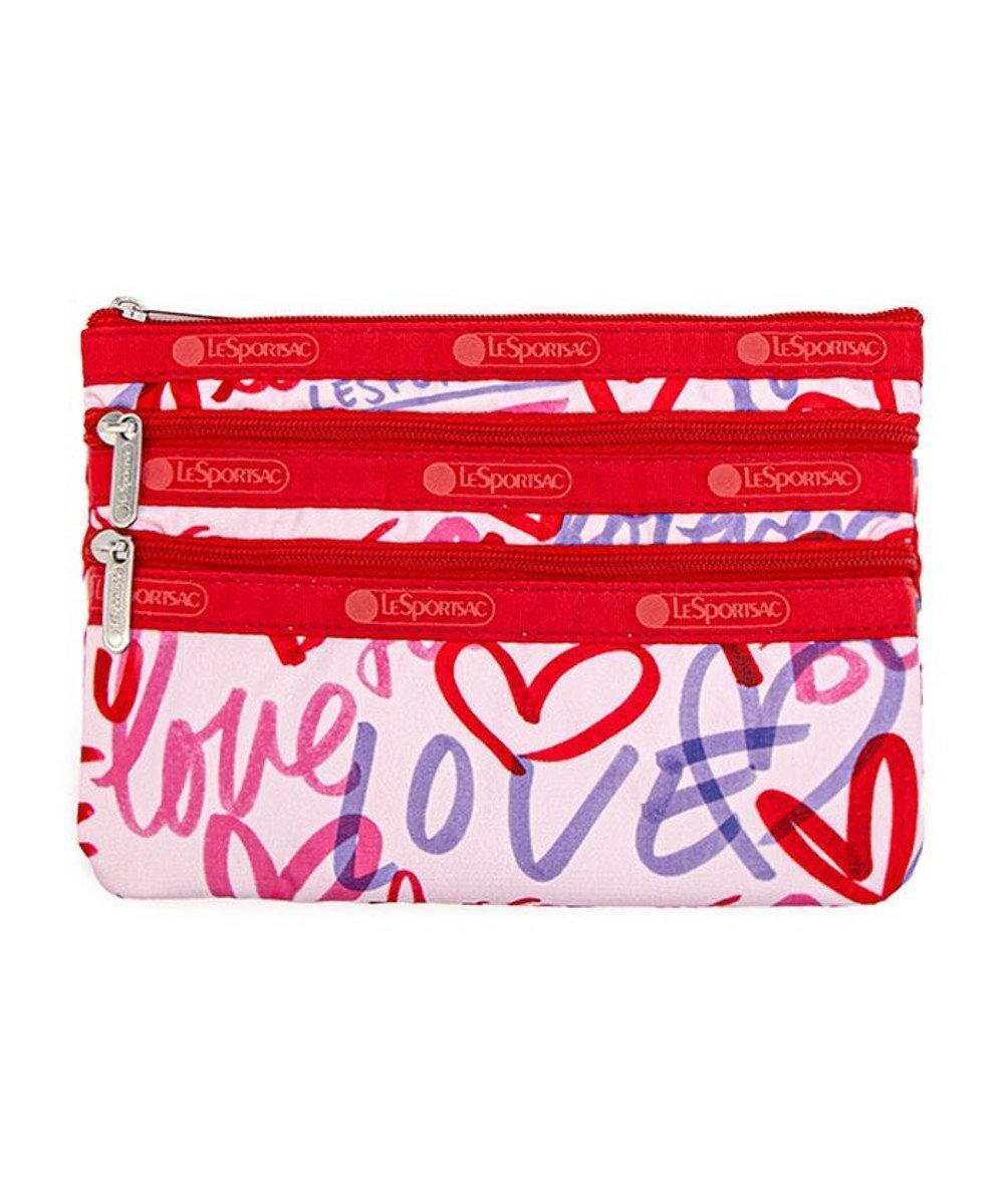 【レスポートサック/LeSportsac】の3ZIP COSMETIC/ラブノーツ インテリア・キッズ・メンズ・レディースファッション・服の通販 founy(ファニー) 　ファッション　Fashion　レディースファッション　WOMEN　財布　Wallets　ポーチ　Pouches　おすすめ　Recommend　カラフル　Colorful　ギフト プレゼント　Gift Present　スリム　Slim　フラット　Flat　ポケット　Pocket　ポーチ　Pouch　手描き　Hand Drawn　旅行　Travel　財布　Wallet　ラブノーツ|ID: prp329100004533867 ipo3291000000032166462