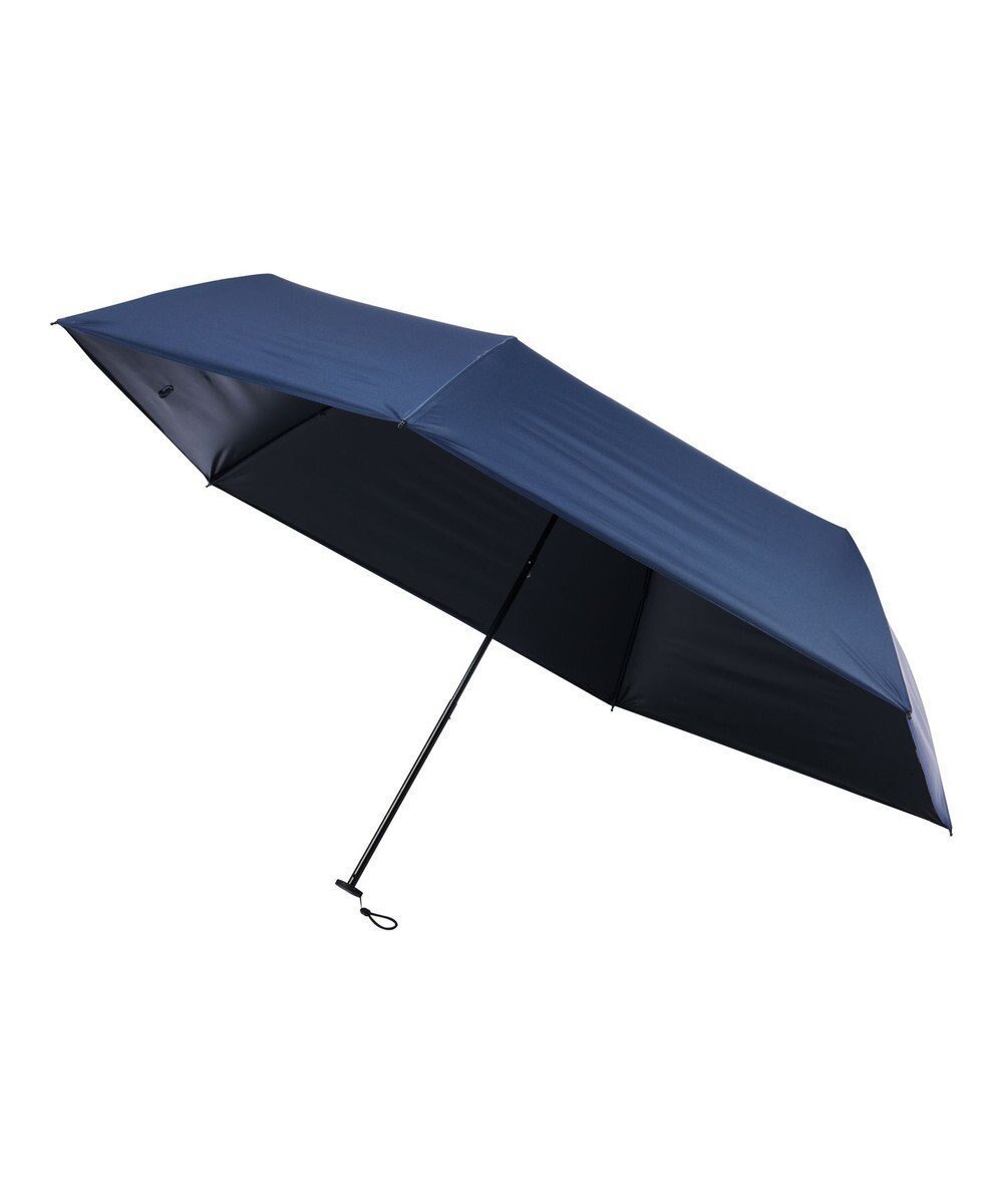 【ムーンバット/MOONBAT】の【遮光100%/大きめ60cm】晴雨兼用日傘 折りたたみ傘 無地 遮熱 UV インテリア・キッズ・メンズ・レディースファッション・服の通販 founy(ファニー) 　ファッション　Fashion　レディースファッション　WOMEN　傘 / レイングッズ　Umbrellas/Rainwear　おすすめ　Recommend　コンパクト　Compact　シンプル　Simple　ワイド　Wide　傘　Umbrella　日傘　Parasol　無地　Plain Color　ネイビーブルー|ID: prp329100004533955 ipo3291000000032044413
