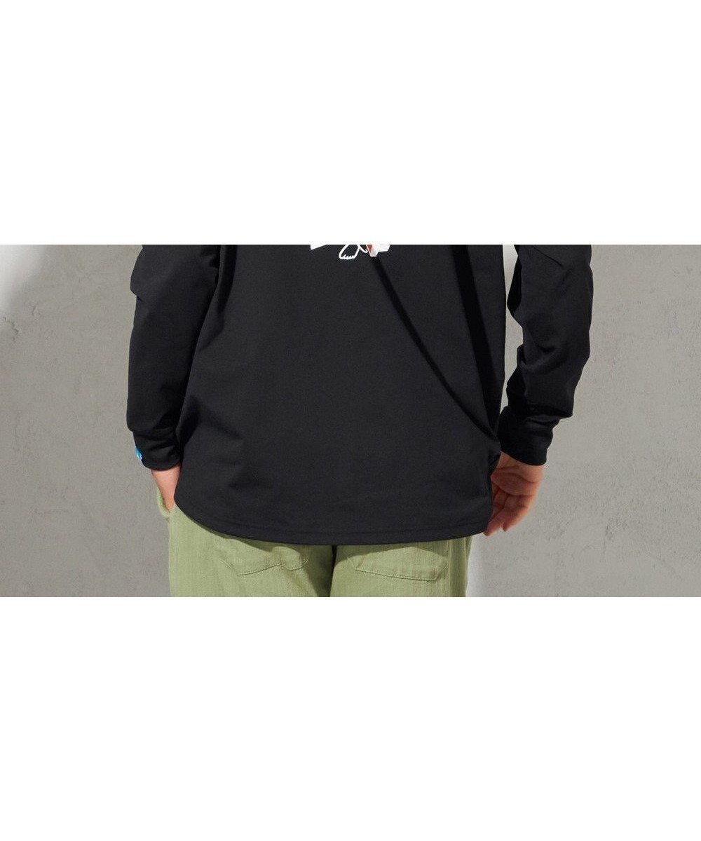 【シェアパーク/SHARE PARK / MEN】の【UNISEX】UVカット アートコラボロングTシャツ〈Hammock〉(L・XLサイズ) インテリア・キッズ・メンズ・レディースファッション・服の通販 founy(ファニー) 　ファッション　Fashion　レディースファッション　Fashion for Women　トップス・カットソー　Cut & Sew Tops　シャツ・ブラウス・オフィスカジュアル　Elegant Blouses & Button-Ups　ロングTシャツ・Tシャツ　Longline T-Shirts & Tees　カットソー・ベーシックTシャツ　Cut-and-Sewn Tops / Stretch Tees & Basics　ユニセックス　Unisex, Genderless　カットソー　Cut and Sewn Top　A/W・秋冬　Autumn/Winter　ブラック|ID: prp329100004533991 ipo3291000000032776481