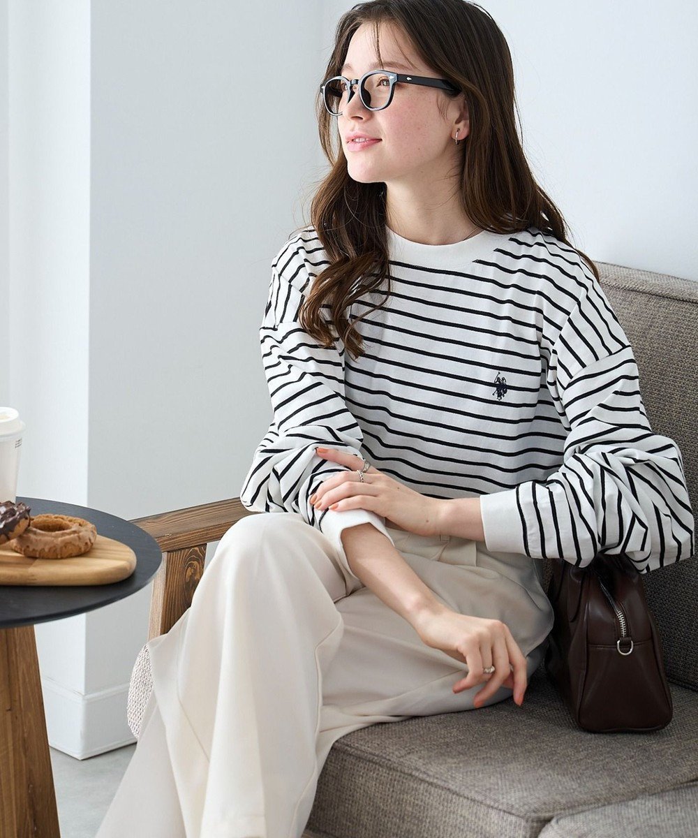 【ウィゴー/WEGO】の【ユニセックス着用ITEM/MLサイズ展開】U.S. POLO ASSN.ワンポイント刺繍LST インテリア・キッズ・メンズ・レディースファッション・服の通販 founy(ファニー) 　ファッション　Fashion　レディースファッション　WOMEN　トップス・カットソー　Tops/Tshirt　シャツ/ブラウス　Shirts/Blouses　ロング / Tシャツ　T-Shirts　カットソー　Cut and Sewn　インナー　Inner　春　Spring　秋　Autumn/Fall　カットソー　Cut And Sew　カーゴパンツ　Cargo Pants　カーディガン　Cardigan　ガーリー　Girly　シンプル　Simple　スマホ　Smartphone　スラックス　Slacks　スリット　Slit　デニム　Denim　トレンド　Trend　フレア　Flare　ボーダー　Border　別注　Special Order　無地　Plain Color　ロング　Long　ワイド　Wide　ワンポイント　One Point　冬　Winter　A/W・秋冬　Aw・Autumn/Winter・Fw・Fall-Winter　S/S・春夏　Ss・Spring/Summer　おすすめ　Recommend　ホワイトボーダー|ID: prp329100004533995 ipo3291000000032186999