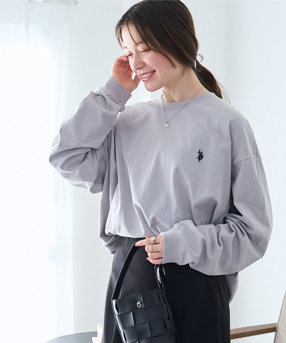 【ウィゴー/WEGO】の【ユニセックス着用ITEM/MLサイズ展開】U.S. POLO ASSN.ワンポイント刺繍LST インテリア・キッズ・メンズ・レディースファッション・服の通販 founy(ファニー) 　ファッション　Fashion　レディースファッション　WOMEN　トップス・カットソー　Tops/Tshirt　シャツ/ブラウス　Shirts/Blouses　ロング / Tシャツ　T-Shirts　カットソー　Cut and Sewn　インナー　Inner　春　Spring　秋　Autumn/Fall　カットソー　Cut And Sew　カーゴパンツ　Cargo Pants　カーディガン　Cardigan　ガーリー　Girly　シンプル　Simple　スマホ　Smartphone　スラックス　Slacks　スリット　Slit　デニム　Denim　トレンド　Trend　フレア　Flare　ボーダー　Border　別注　Special Order　無地　Plain Color　ロング　Long　ワイド　Wide　ワンポイント　One Point　冬　Winter　A/W・秋冬　Aw・Autumn/Winter・Fw・Fall-Winter　S/S・春夏　Ss・Spring/Summer　おすすめ　Recommend　グレー|ID: prp329100004533995 ipo3291000000032187000