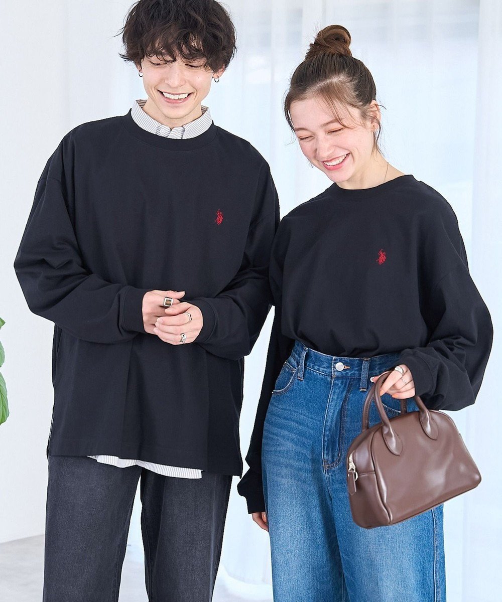 【ウィゴー/WEGO】の【ユニセックス着用ITEM/MLサイズ展開】U.S. POLO ASSN.ワンポイント刺繍LST インテリア・キッズ・メンズ・レディースファッション・服の通販 founy(ファニー) 　ファッション　Fashion　レディースファッション　WOMEN　トップス・カットソー　Tops/Tshirt　シャツ/ブラウス　Shirts/Blouses　ロング / Tシャツ　T-Shirts　カットソー　Cut and Sewn　インナー　Inner　春　Spring　秋　Autumn/Fall　カットソー　Cut And Sew　カーゴパンツ　Cargo Pants　カーディガン　Cardigan　ガーリー　Girly　シンプル　Simple　スマホ　Smartphone　スラックス　Slacks　スリット　Slit　デニム　Denim　トレンド　Trend　フレア　Flare　ボーダー　Border　別注　Special Order　無地　Plain Color　ロング　Long　ワイド　Wide　ワンポイント　One Point　冬　Winter　A/W・秋冬　Aw・Autumn/Winter・Fw・Fall-Winter　S/S・春夏　Ss・Spring/Summer　おすすめ　Recommend　ブラック|ID: prp329100004533995 ipo3291000000032187001