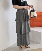 【アメリカンホリック/AMERICAN HOLIC】のラメカットティアードスカート Gray|ID: prp329100004534000 ipo3291000000032044589