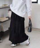 【アメリカンホリック/AMERICAN HOLIC】のラメカットティアードスカート Black|ID: prp329100004534000 ipo3291000000032044591