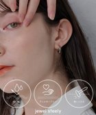 【フィービィー/phoebe】の【金属アレルギー対応】メタルカドルフープイヤリング シルバー/サージカルステンレス シルバー|ID: prp329100004534031 ipo3291000000032044708