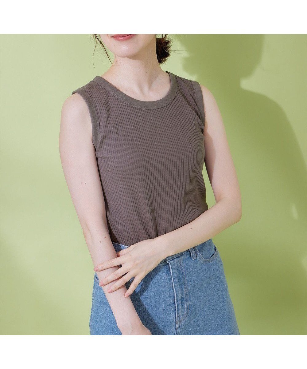 【エニィファム/any FAM】のベーシックタンクトップ インテリア・キッズ・メンズ・レディースファッション・服の通販 founy(ファニー) 　ファッション　Fashion　レディースファッション　WOMEN　トップス・カットソー　Tops/Tshirt　おすすめ　Recommend　カーディガン　Cardigan　タンク　Tank　トレンド　Trend　ベーシック　Basic　夏　Summer　春　Spring　S/S・春夏　Ss・Spring/Summer　チャコール|ID: prp329100004534060 ipo3291000000032044818