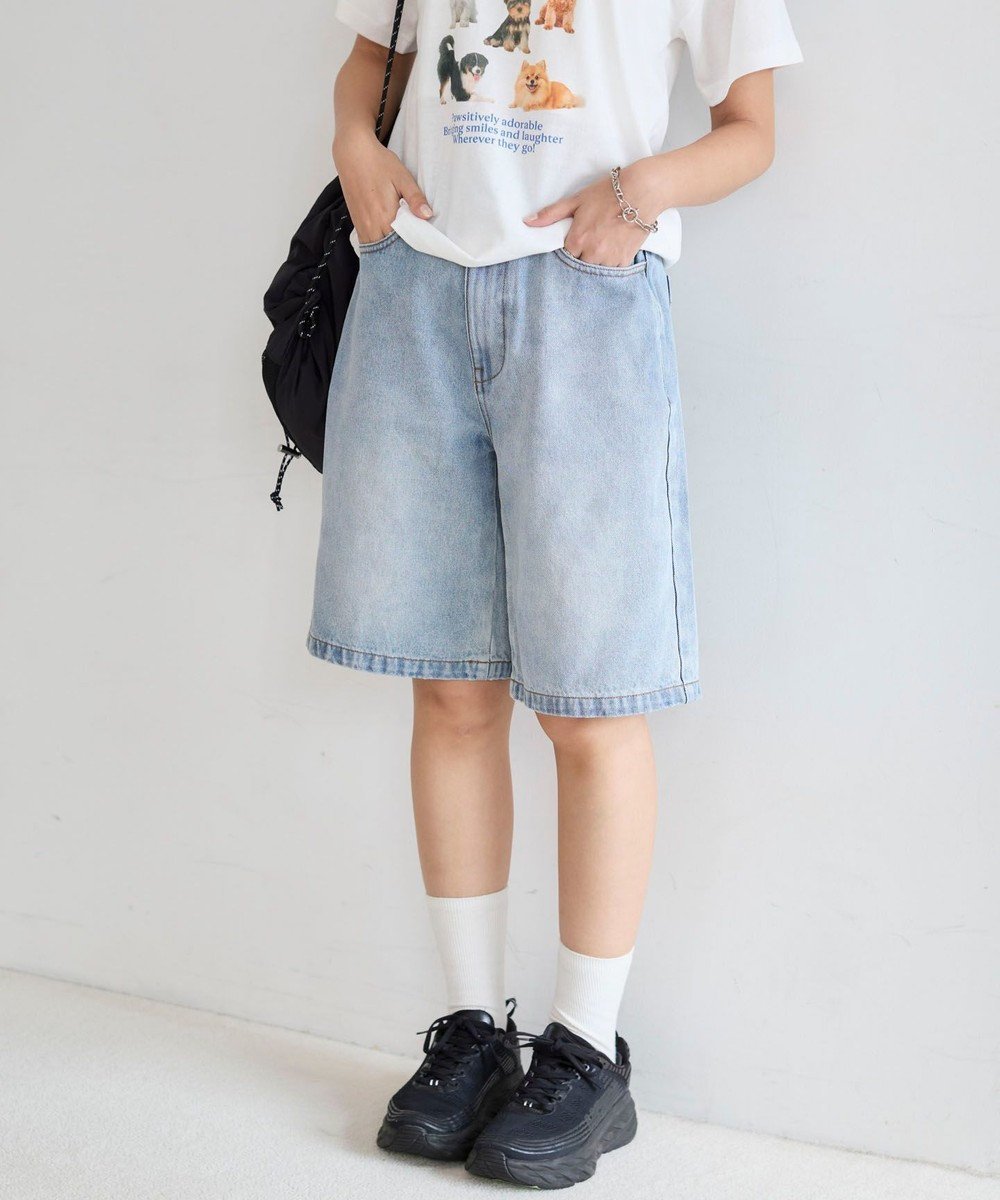 【ウィゴー/WEGO】の【SMサイズ展開】ヴィンテージウォッシュデニムハーフパンツ インテリア・キッズ・メンズ・レディースファッション・服の通販 founy(ファニー) 　ファッション　Fashion　レディースファッション　WOMEN　パンツ　Pants　デニムパンツ　Denim Pants　ハーフ / ショートパンツ　Short Pants　オフショル　Off Shoulder　春　Spring　秋　Autumn/Fall　ガーリー　Girly　コンパクト　Compact　ショート　Short　スマホ　Smartphone　デニム　Denim　トレンド　Trend　ハーフ　Half　バランス　Balance　ベーシック　Basic　ワイド　Wide　冬　Winter　S/S・春夏　Ss・Spring/Summer　夏　Summer　2025年　2025　2025春夏・S/S　Ss,Spring/Summer,2025　デニム淡色|ID: prp329100004534064 ipo3291000000032134617