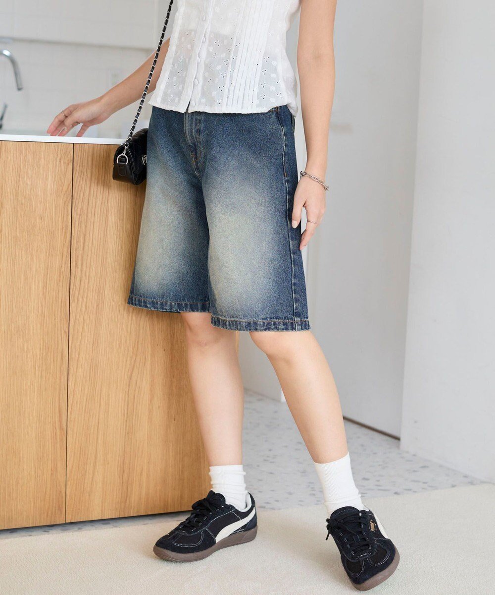 【ウィゴー/WEGO】の【SMサイズ展開】ヴィンテージウォッシュデニムハーフパンツ インテリア・キッズ・メンズ・レディースファッション・服の通販 founy(ファニー) 　ファッション　Fashion　レディースファッション　WOMEN　パンツ　Pants　デニムパンツ　Denim Pants　ハーフ / ショートパンツ　Short Pants　オフショル　Off Shoulder　春　Spring　秋　Autumn/Fall　ガーリー　Girly　コンパクト　Compact　ショート　Short　スマホ　Smartphone　デニム　Denim　トレンド　Trend　ハーフ　Half　バランス　Balance　ベーシック　Basic　ワイド　Wide　冬　Winter　S/S・春夏　Ss・Spring/Summer　夏　Summer　2025年　2025　2025春夏・S/S　Ss,Spring/Summer,2025　デニム中濃色|ID: prp329100004534064 ipo3291000000032134621