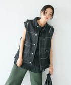 【クラフトスタンダードブティック/CRAFT STANDARD BOUTIQUE】のデニムリボンベスト Black|ID: prp329100004534103 ipo3291000000032580074