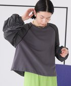 【アメリカンホリック/AMERICAN HOLIC】の異素材ギャザースリーブミニ裏毛プルオーバ Charcoal Gray|ID: prp329100004534124 ipo3291000000032697168