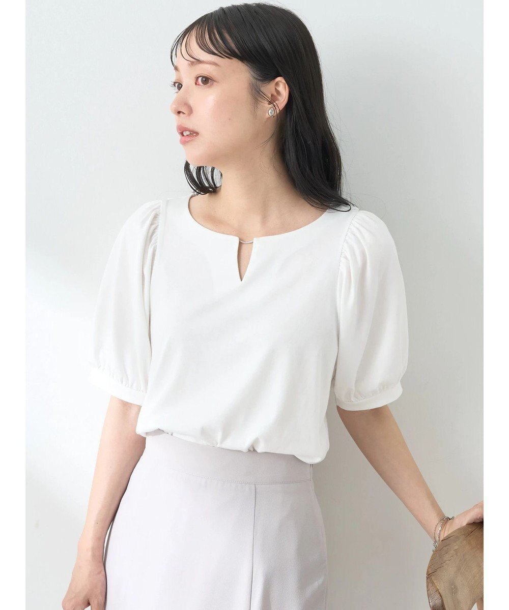【アースミュージックアンドエコロジー/earth music&ecology】のパフスリーブキラリポイントプルオーバー 人気、トレンドファッション・服の通販 founy(ファニー) 　ファッション　Fashion　レディースファッション　WOMEN　トップス・カットソー　Tops/Tshirt　シャツ/ブラウス　Shirts/Blouses　ロング / Tシャツ　T-Shirts　プルオーバー　Pullover　カットソー　Cut and Sewn　カットソー　Cut And Sew　スリット　Slit　ポケット　Pocket　メタル　Metal　ワンポイント　One Point　A/W・秋冬　Aw・Autumn/Winter・Fw・Fall-Winter　 other-1|ID: prp329100004534136 ipo3291000000032045115