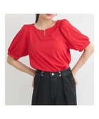 【アースミュージックアンドエコロジー/earth music&ecology】のパフスリーブキラリポイントプルオーバー 人気、トレンドファッション・服の通販 founy(ファニー) ファッション Fashion レディースファッション Fashion for Women トップス・カットソー Cut & Sew Tops シャツ・ブラウス・オフィスカジュアル Elegant Blouses & Button-Ups ロングTシャツ・Tシャツ Longline T-Shirts & Tees カジュアルプルオーバー・ニットトップス Pullovers & Knit Tops / Casual Pullovers カットソー・ベーシックTシャツ Cut-and-Sewn Tops / Stretch Tees & Basics カットソー Cut and Sewn Top スリット Slit, Slit Detail ポケット Pocket, Pocket Detail メタル Metal, Metal Parts ワンポイント One Point, Statement Accent A/W・秋冬 Autumn/Winter thumbnail Red|ID: prp329100004534136 ipo3291000000033515974