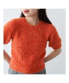 【グリーンパークス/Green Parks】のテープヤーン半袖ニットプルオーバー Orange|ID: prp329100004534164 ipo3291000000032045245