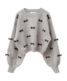 【グリーンパークス/Green Parks】の・swing by メニーリボンニット 人気、トレンドファッション・服の通販 founy(ファニー) ファッション Fashion レディースファッション WOMEN トップス・カットソー Tops/Tshirt ニット Knit Tops サテン Satin ストレッチ Stretch セーター Sweater バランス Balance ポケット Pocket リボン Ribbon ワイド Wide A/W・秋冬 Aw・Autumn/Winter・Fw・Fall-Winter thumbnail Gray Beige|ID: prp329100004534223 ipo3291000000032045474