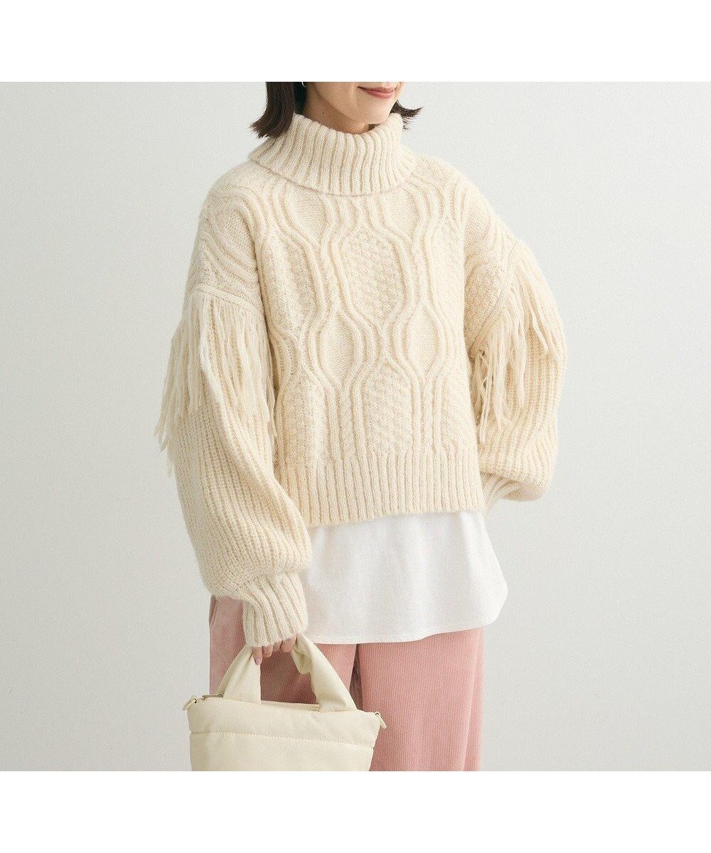 【グリーンパークス/Green Parks】の・swing by フリンジタートルニット 人気、トレンドファッション・服の通販 founy(ファニー) 　ファッション　Fashion　レディースファッション　WOMEN　トップス・カットソー　Tops/Tshirt　ニット　Knit Tops　ショート　Short　スリーブ　Sleeve　セーター　Sweater　タートルネック　Turtleneck　バランス　Balance　フリンジ　Fringe　ポケット　Pocket　A/W・秋冬　Aw・Autumn/Winter・Fw・Fall-Winter　 other-1|ID: prp329100004534239 ipo3291000000032045532